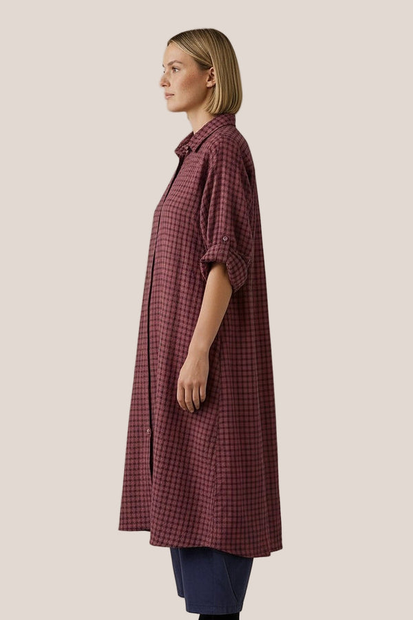 Robe Liri La Sélection Stocks du Marais — coloris Aubergine, vue côté