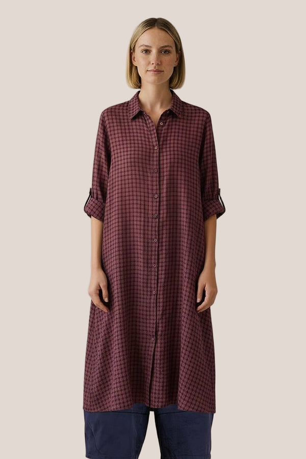 Robe Liri La Sélection Stocks du Marais — coloris Aubergine, vue face