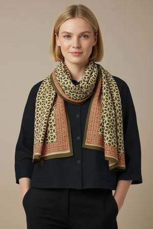 Foulard Nilesh Mosaic — foulard femme motif mosaïque (vue 3)