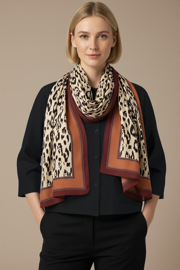 Foulard Nilesh Panthère — foulard femme imprimé panthère (vue 3)