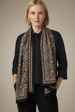 Foulard Nilesh Fleur Persanne — foulard femme imprimé fleur persane (vue 4)