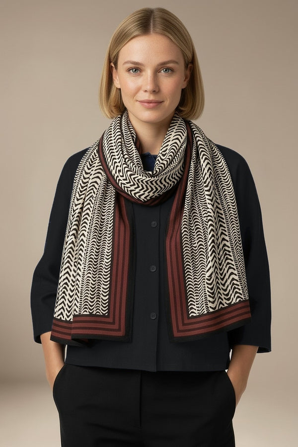 Foulard Nilesh Stries — foulard femme à stries (vue 4)
