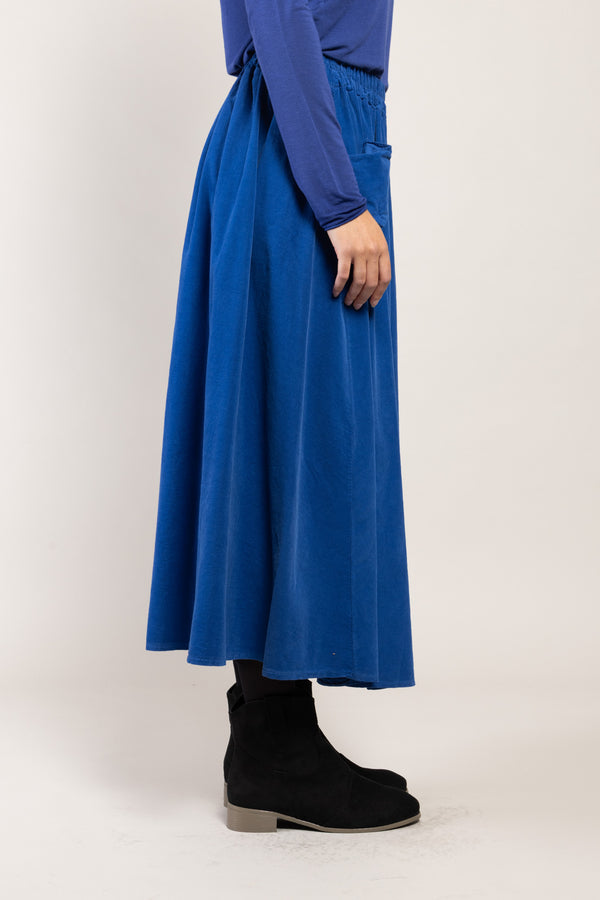 Jupe Vada Velours La Sélection Stocks du Marais — coloris Bleu (vue 4)
