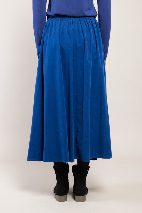 Jupe Vada Velours La Sélection Stocks du Marais — coloris Bleu (vue 5)
