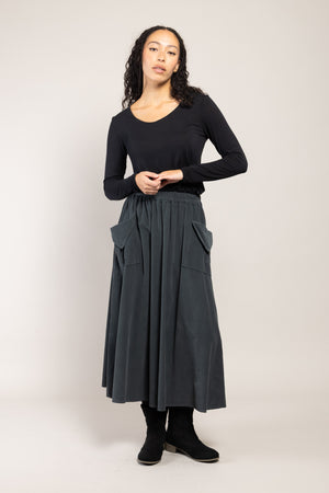 Jupe Vada Velours La Sélection Stocks du Marais — coloris Gris (vue 6)