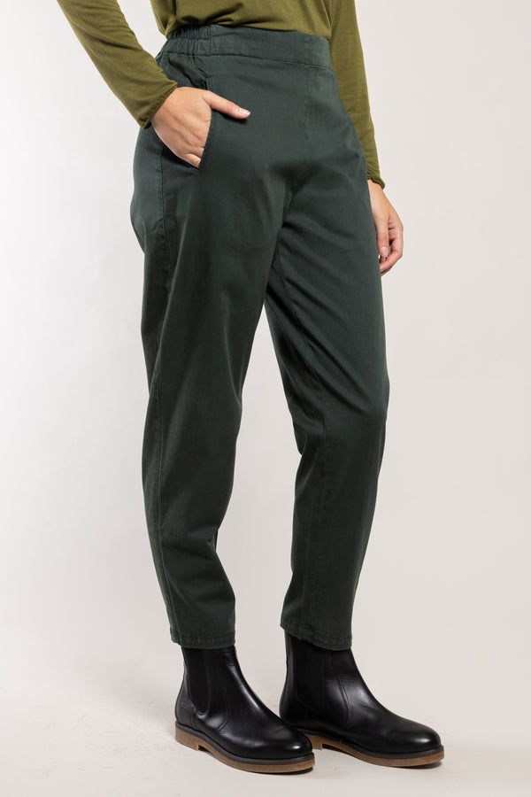 Pantalon Geishan Long Tencel émeraude Elemente Clemente, poches dans les coutures côté