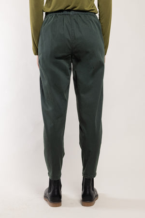 Pantalon Geishan Long Tencel émeraude Elemente Clemente, ceinture élastiquée au dos
