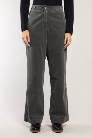 Pantalon Lomiza coton organique granit Elemente Clemente, jambes larges vue de face