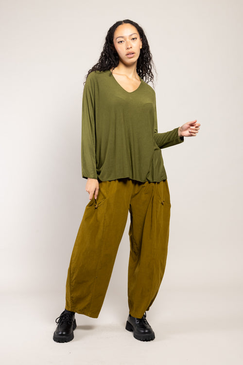 Pantalon Mazin Velours La Sélection Stocks du Marais — coloris Kiwi