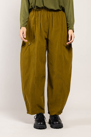 Pantalon Mazin Velours La Sélection Stocks du Marais — coloris Kiwi (vue 2)