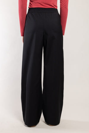 Pantalon Rundu laine écoresponsable noir Elemente Clemente, vue de dos
