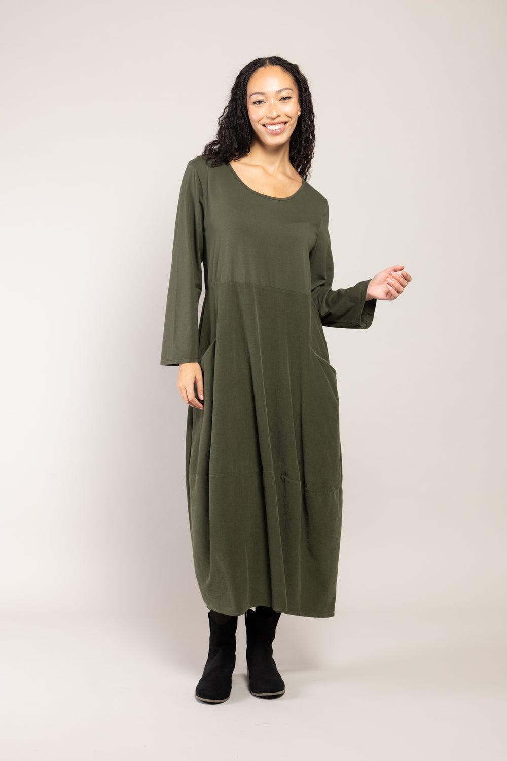 Robe Darcy Velours La Sélection Stocks du Marais — coloris Khaki