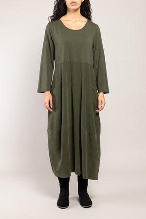 Robe Darcy Velours La Sélection Stocks du Marais — coloris Khaki (vue 2)