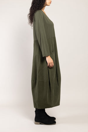 Robe Darcy Velours La Sélection Stocks du Marais — coloris Khaki (vue 4)