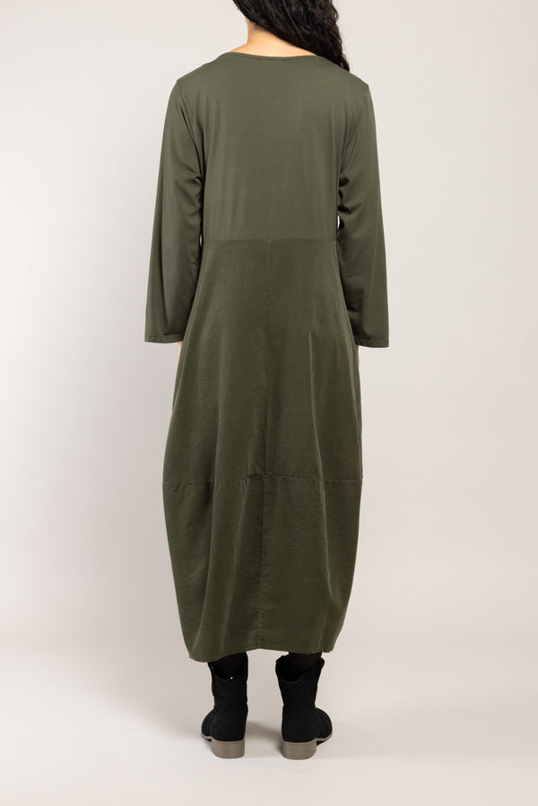 Robe Darcy Velours La Sélection Stocks du Marais — coloris Khaki (vue 5)