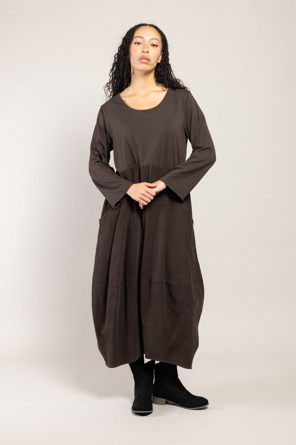 Robe Darcy Velours La Sélection Stocks du Marais — coloris Marron (vue 8)