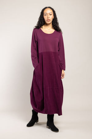 Robe Darcy Velours La Sélection Stocks du Marais — coloris Prune (vue 10)