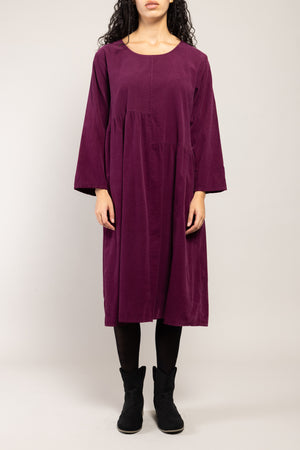 Robe Ira Velours La Sélection Stocks du Marais — coloris Prune (vue 2)