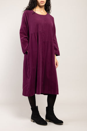 Robe Ira Velours La Sélection Stocks du Marais — coloris Prune (vue 3)