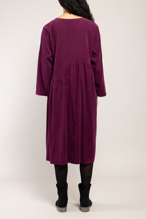 Robe Ira Velours La Sélection Stocks du Marais — coloris Prune (vue 5)