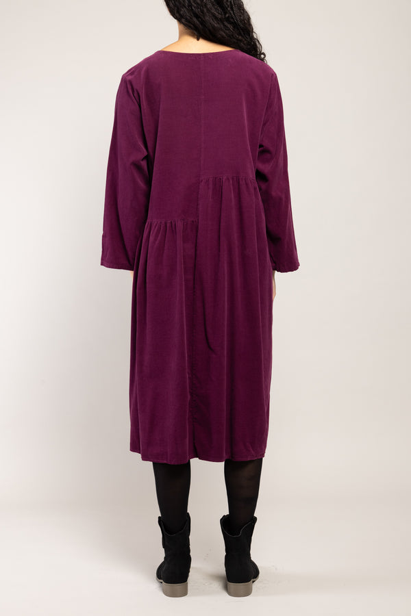 Robe Ira Velours La Sélection Stocks du Marais — coloris Prune (vue 5)