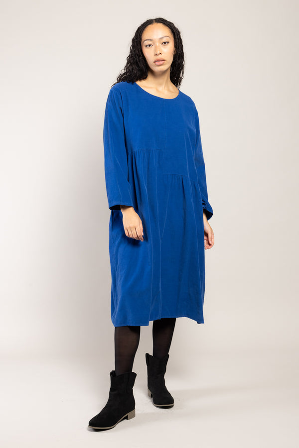 Robe Ira Velours La Sélection Stocks du Marais — coloris Bleu (vue 6)