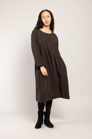 Robe Ira Velours La Sélection Stocks du Marais — coloris Marron (vue 7)