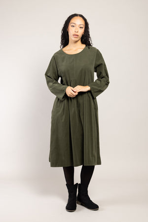 Robe Ira Velours La Sélection Stocks du Marais — coloris Khaki (vue 8)