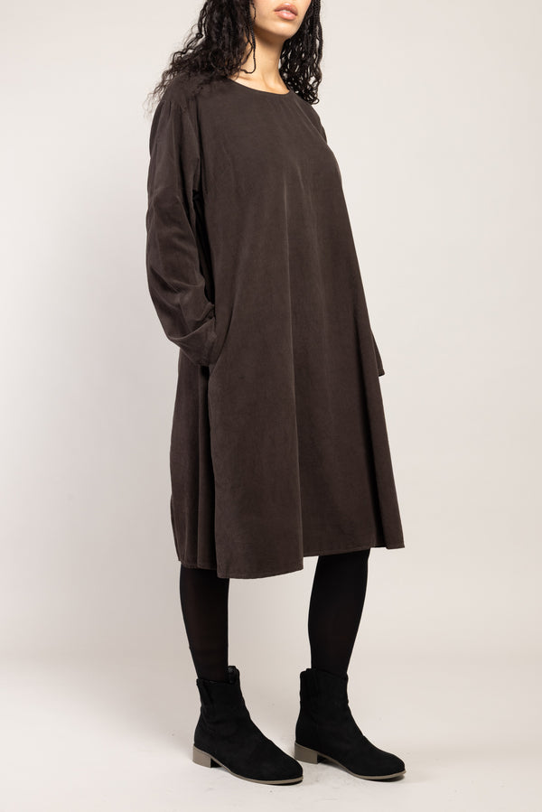 Robe Tea Velours La Sélection Stocks du Marais — coloris Marron (vue 3)