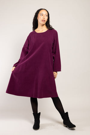 Robe Tea Velours La Sélection Stocks du Marais — coloris Prune (vue 7)