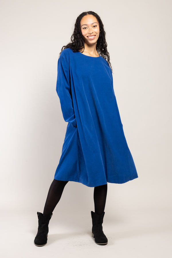 Robe Tea Velours La Sélection Stocks du Marais — coloris Bleu (vue 8)