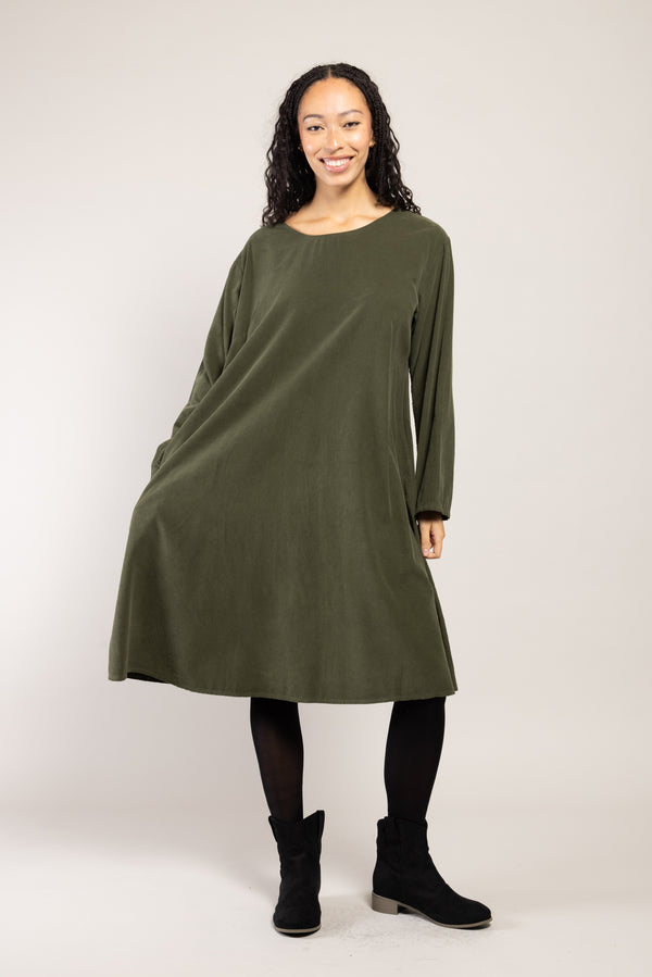 Robe Tea Velours La Sélection Stocks du Marais — coloris Khaki (vue 10)