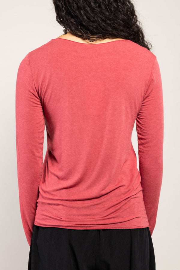 Top Calisto rouge brique La Sélection Stocks du Marais, vue de dos