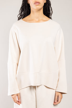 Top Maggy Milano écru a.osher, esprit sweat-shirt oversize, vue de face