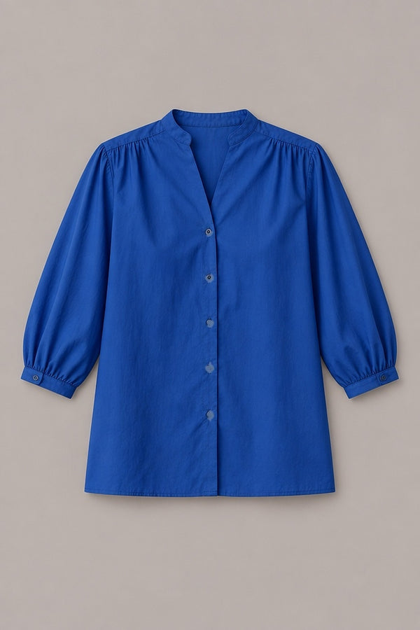 Chemise Dina Popeline — coloris Bleu roi