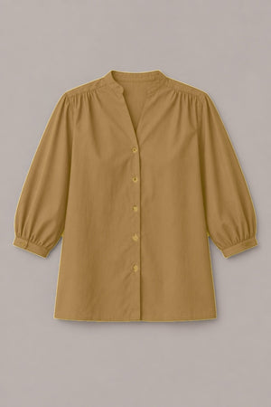 Chemise Dina Popeline — coloris Tabac