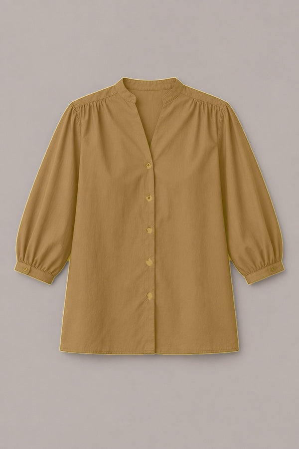 Chemise Dina Popeline — coloris Tabac