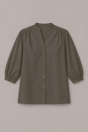 Chemise Dina Popeline — coloris Chocolat