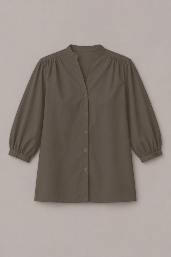 Chemise Dina Popeline — coloris Chocolat