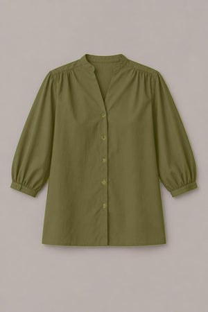 Chemise Dina Popeline — coloris Kaki