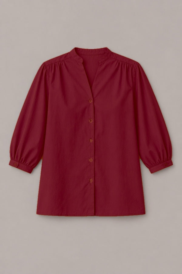 Chemise Dina Popeline — coloris Rouge
