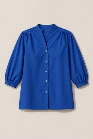 Chemise Dina Popeline — coloris Bleu roi