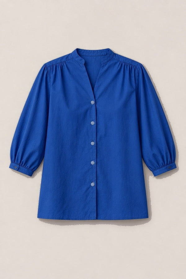 Chemise Dina Popeline — coloris Bleu roi