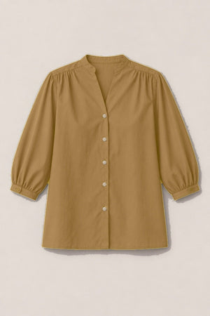Chemise Dina Popeline — coloris Tabac