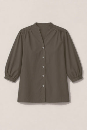 Chemise Dina Popeline — coloris Chocolat