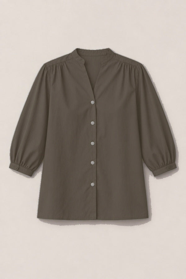 Chemise Dina Popeline — coloris Chocolat