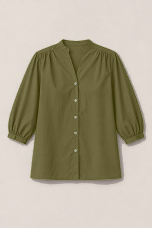 Chemise Dina Popeline — coloris Kaki