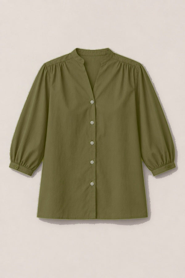 Chemise Dina Popeline — coloris Kaki