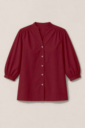 Chemise Dina Popeline — coloris Bordeaux