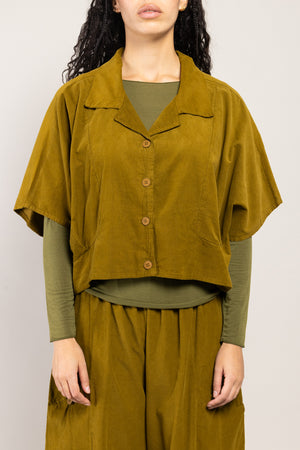 Veste Boléro Naga Velours La Sélection Stocks du Marais — coloris Kiwi (vue 2)